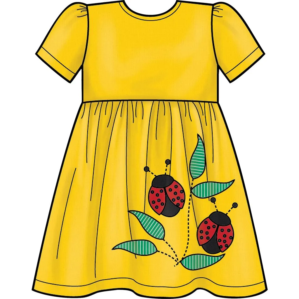 New Look Sewing Pattern N6647 Toddlers' Dresses with Appliques