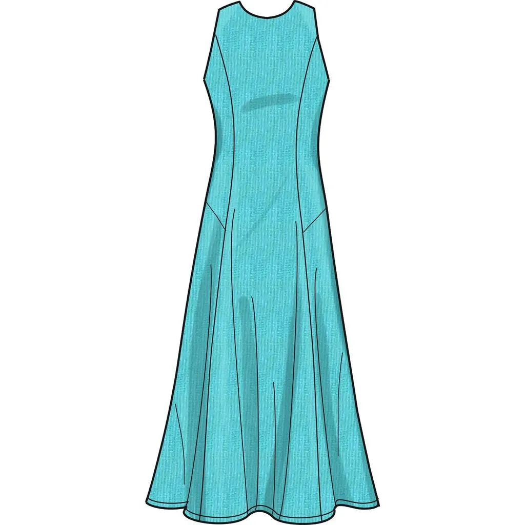 New Look Sewing Pattern N6652 Misses' Fit & Flared Dress With Length & Sleeve Variations