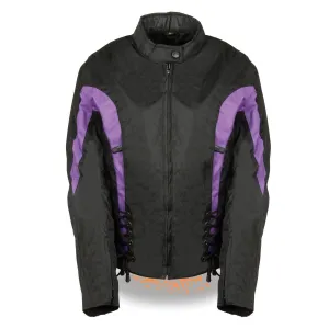 Nexgen SH2188 Women's Black and Purple Textile Motorcycle Riding