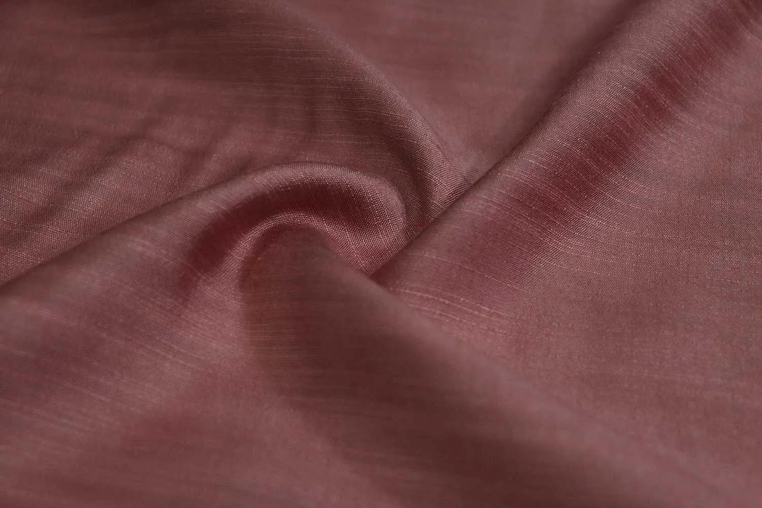 Old Rose Plain Textured Tussar Cotton Slub Fabric