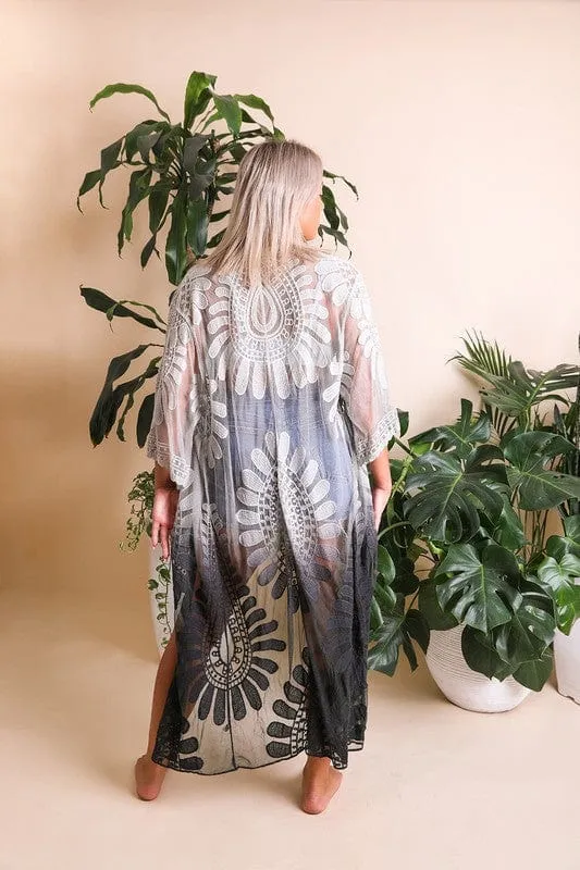 Ombre Bohemian Lace Kimono *Online Only*