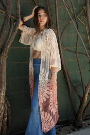 Ombre Bohemian Lace Kimono *Online Only*