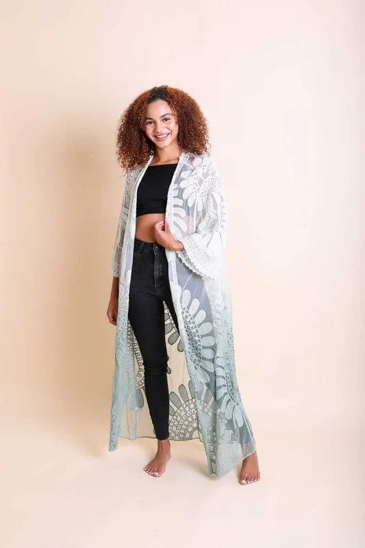 Ombre Bohemian Lace Kimono *Online Only*