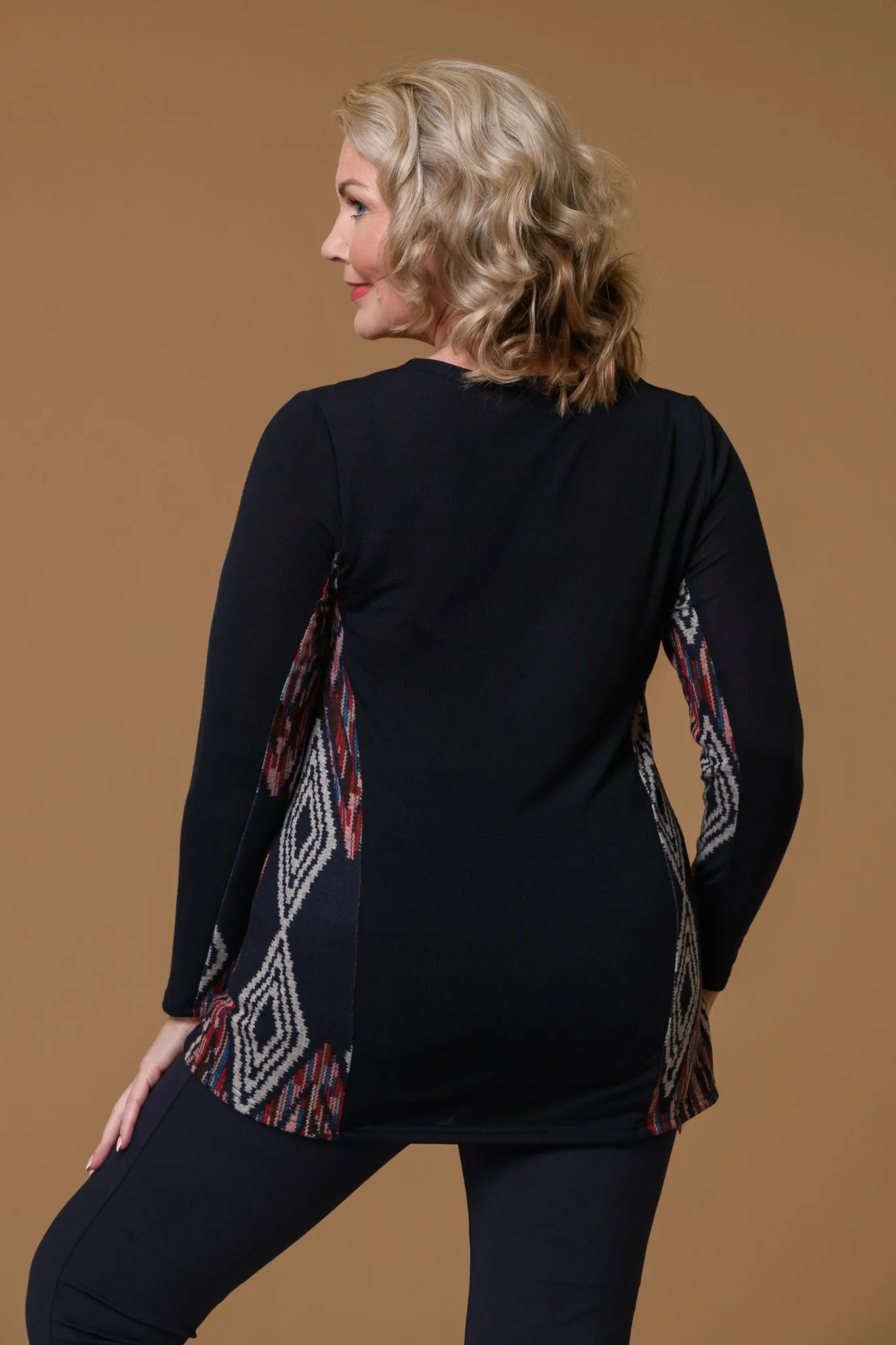 Panel Aztec Top-Navy