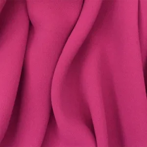 Pink Famous Designer Poly Double Sided Crepe Woven Fabric