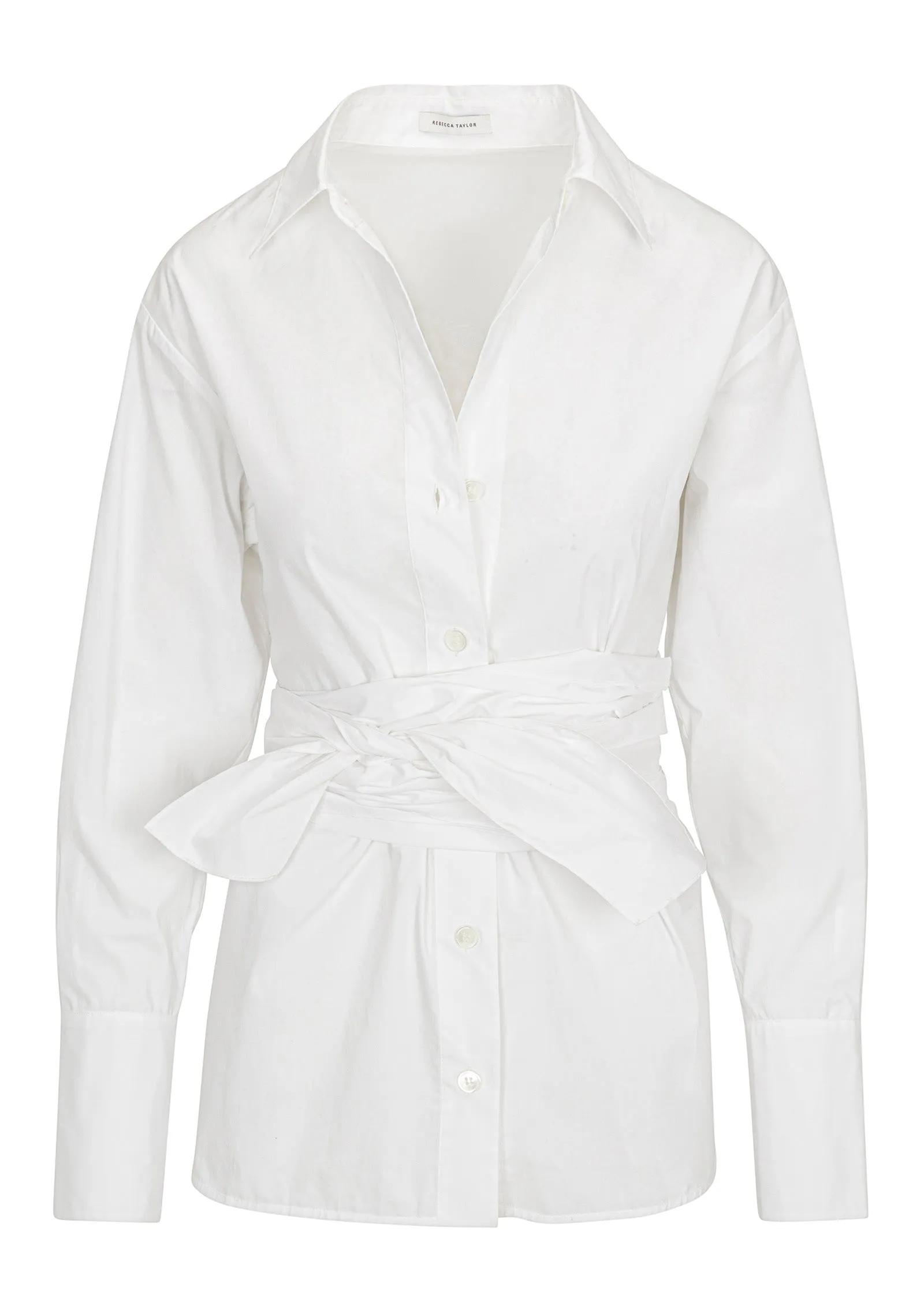 Poplin Wrap Blouse