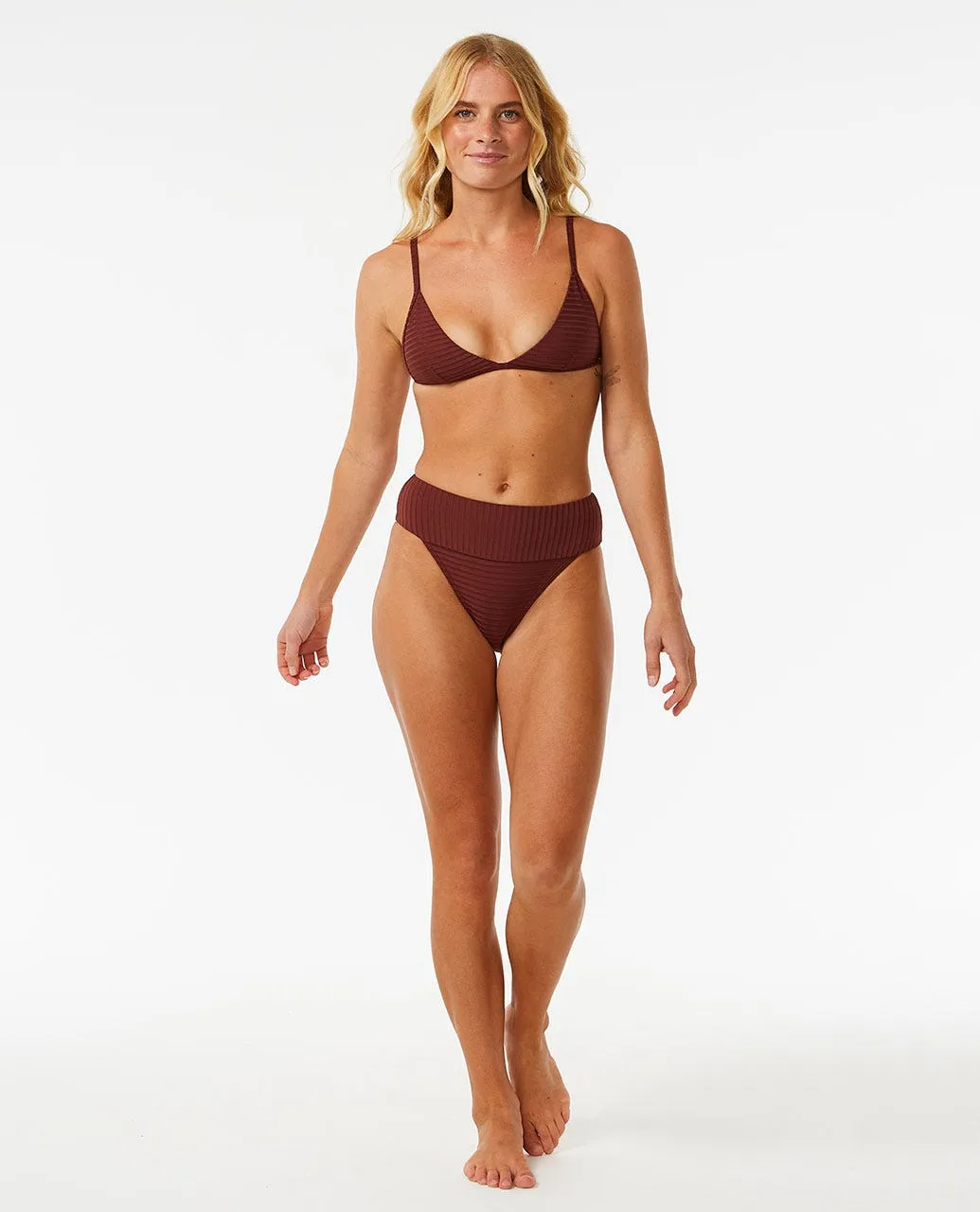 Rip Curl Premium Surf High Cheeky Bottom-Plum