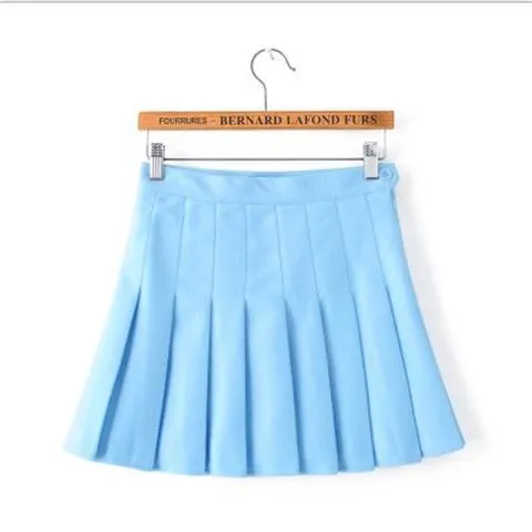 Skirt Women INS Student Korean High Waist Slim Look Pleated A-Line College Skirt