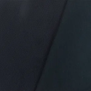 Stark Blue-Black Mini Wave  Stretch Jacquard Double Knit Fabric