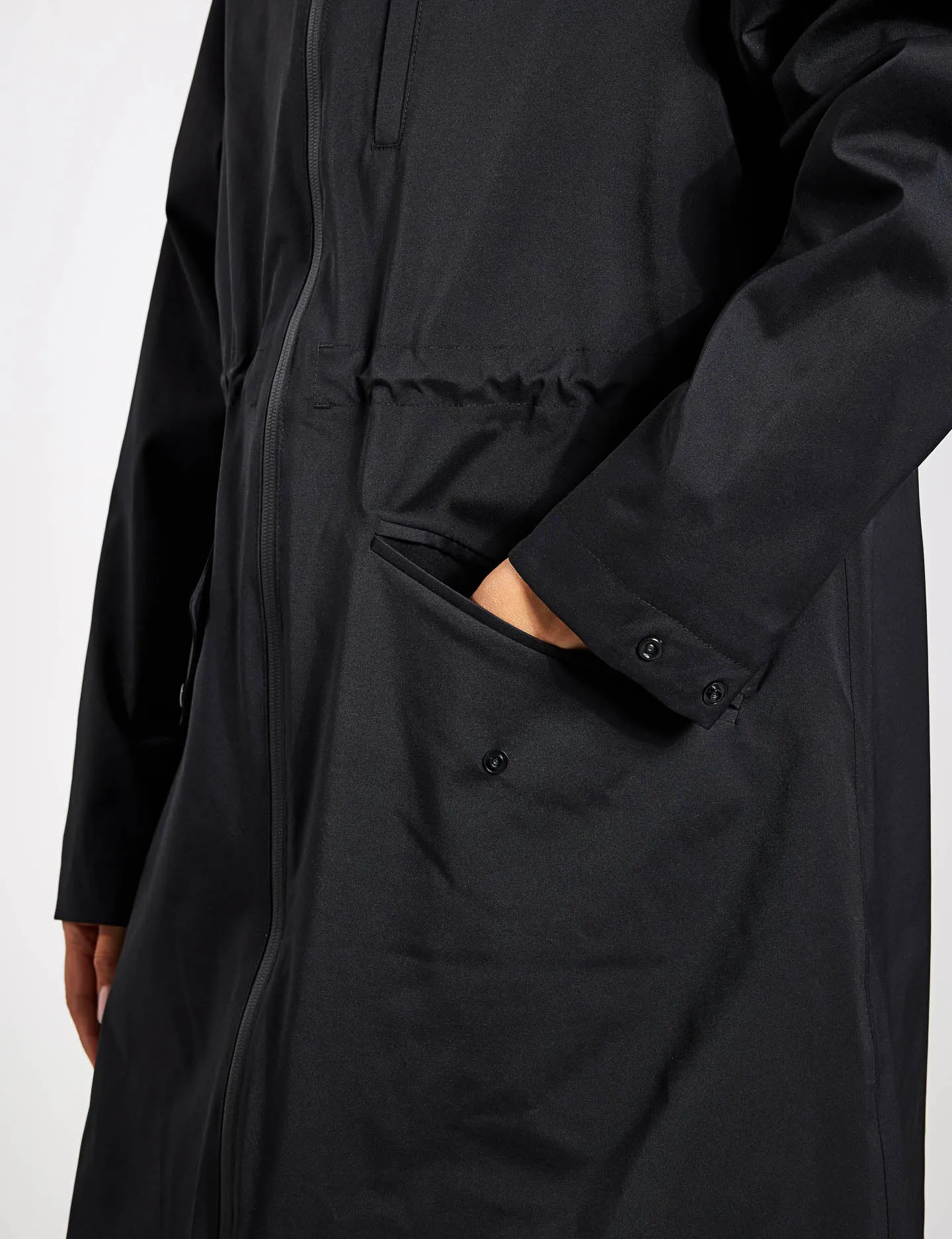 Stormwear Waterproof Hooded Longline Parka - Black