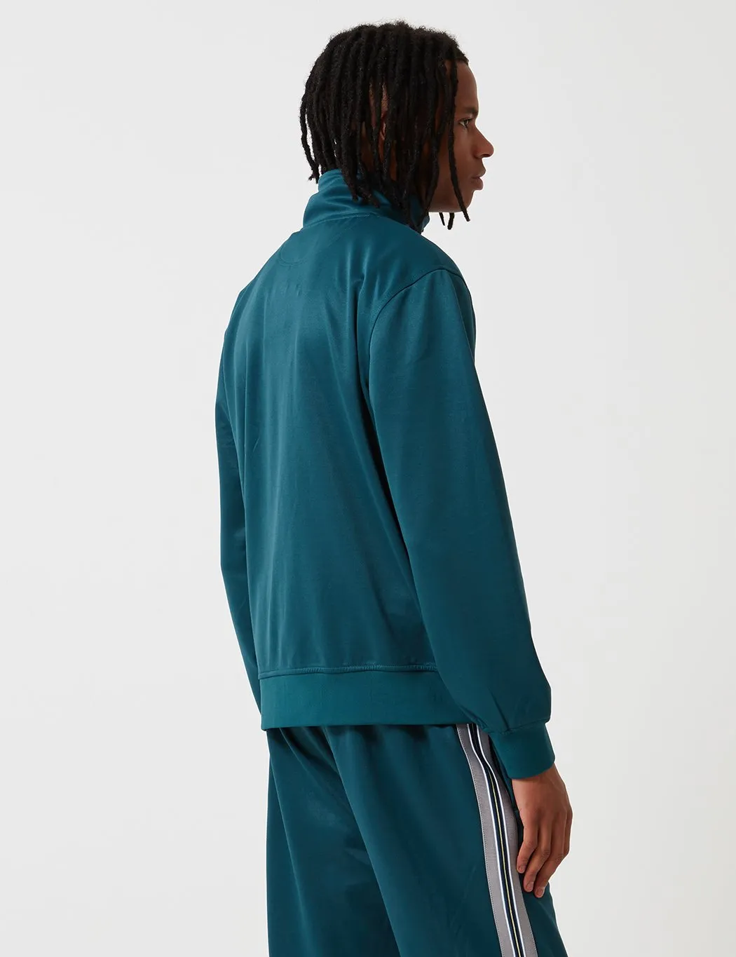 Stussy Textured Rib Track Jacket - Dark Teal