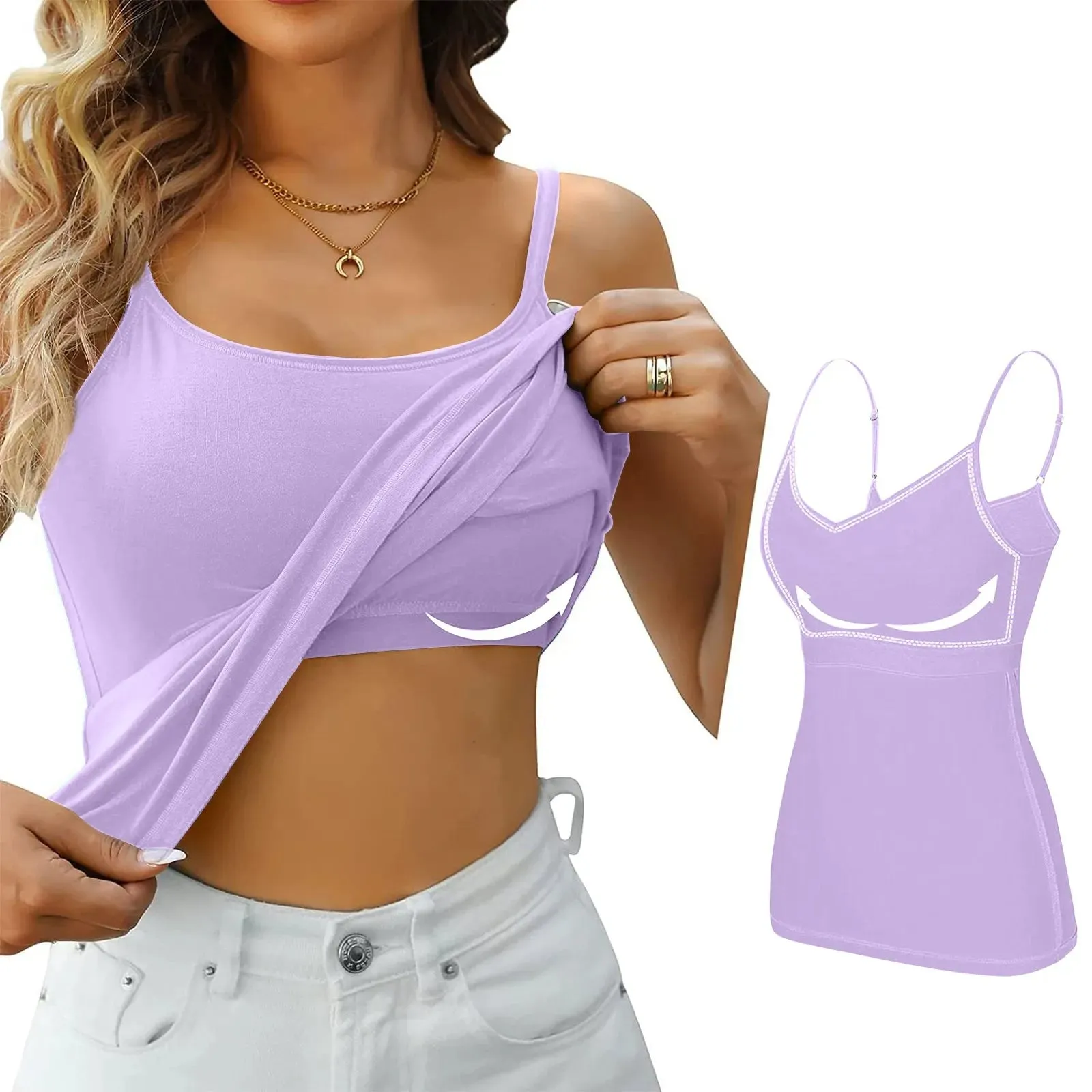 Summer Female Tanks With Chest Pad Slim Halter Neck Tees