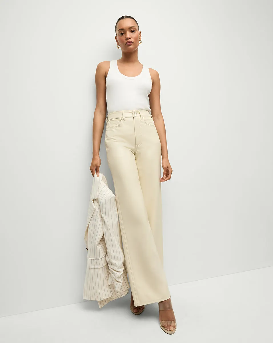 Taylor Vegan Leather Wide-Leg Pant