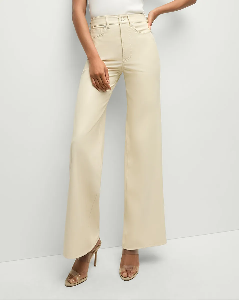 Taylor Vegan Leather Wide-Leg Pant