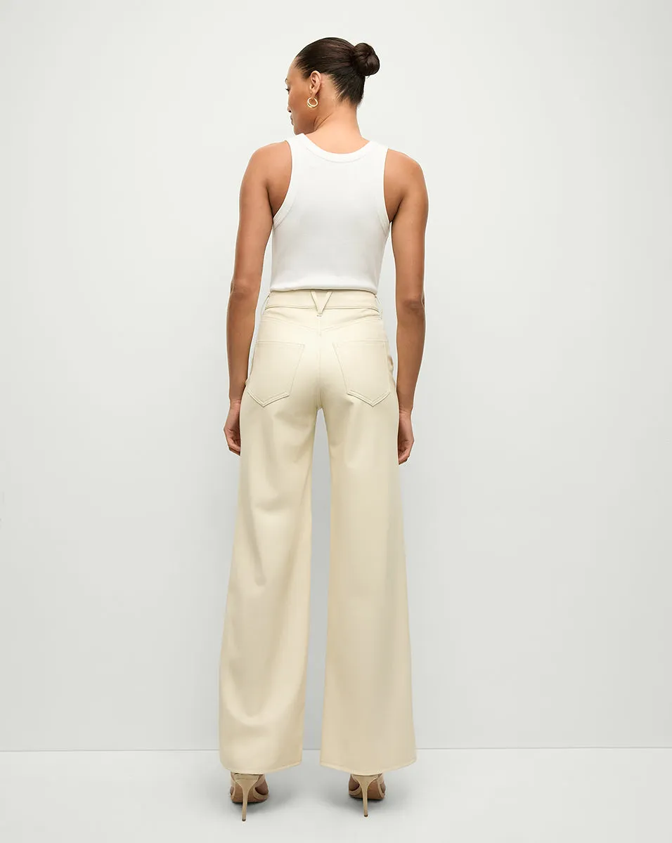 Taylor Vegan Leather Wide-Leg Pant