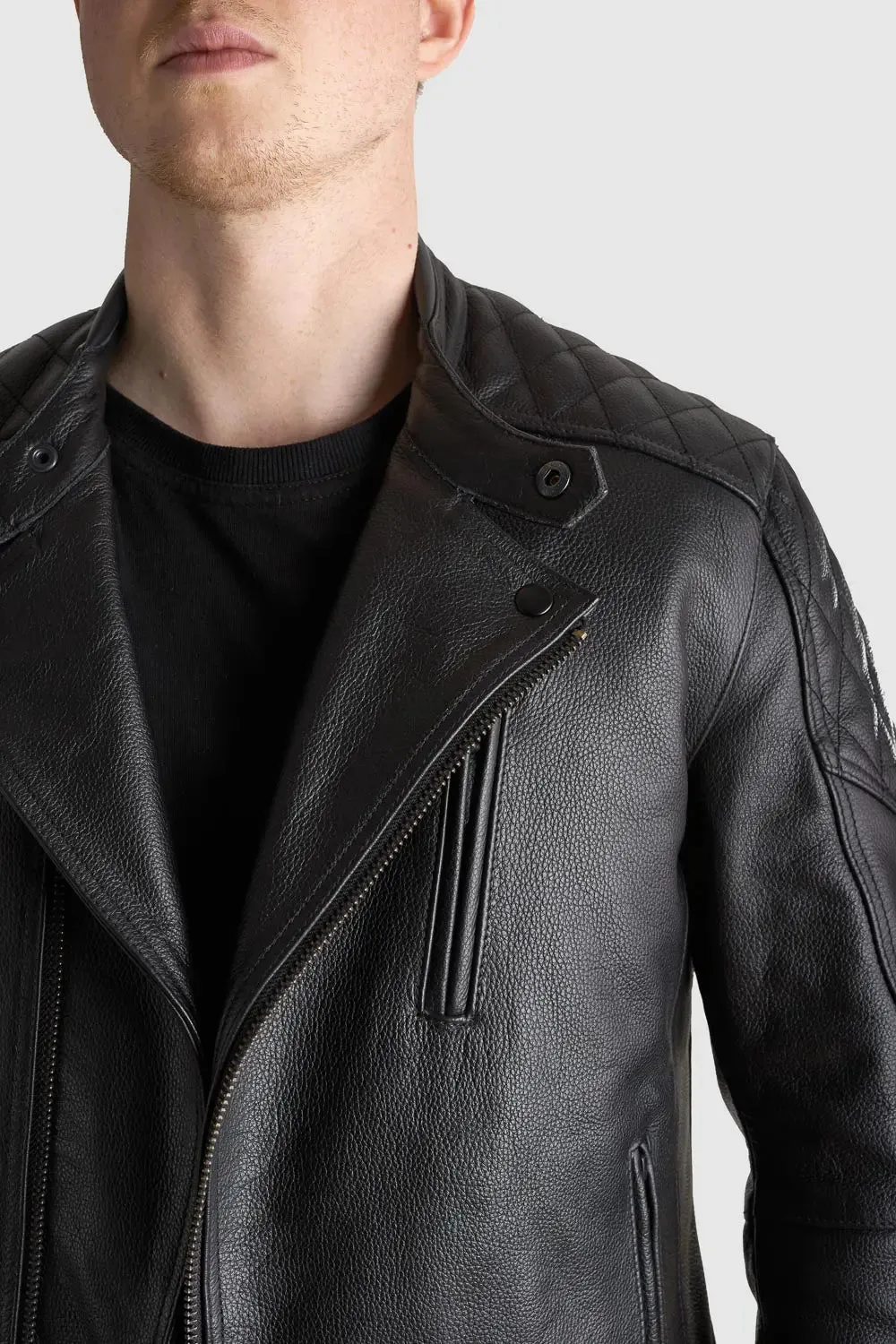 TWIN LEATHER - Men's Leather Motorcycle Jacket