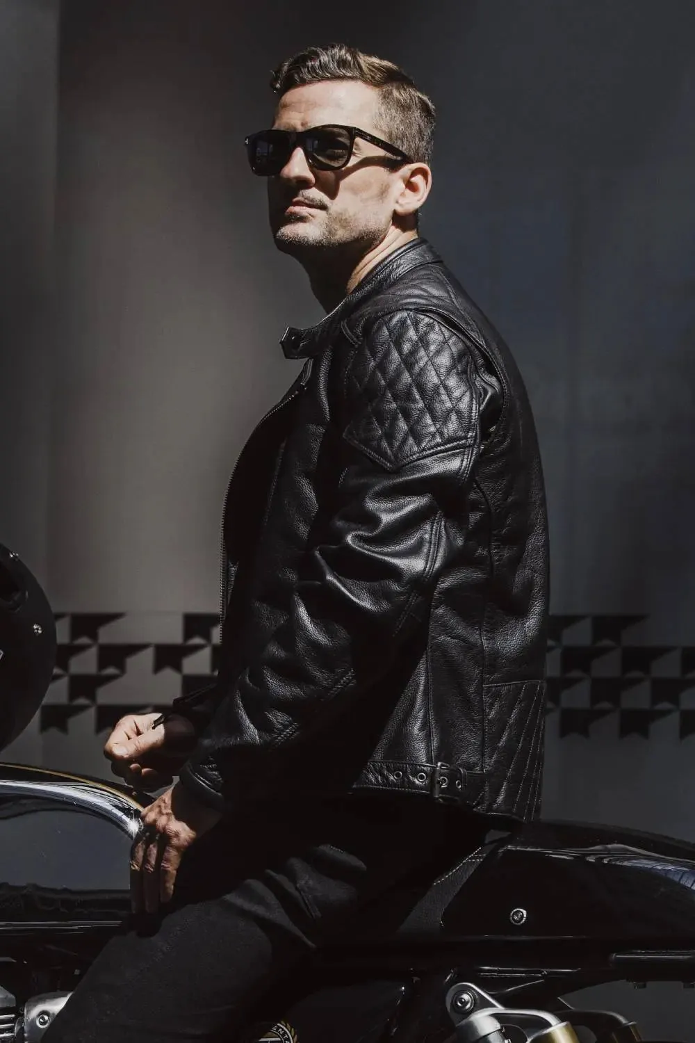 TWIN LEATHER - Men's Leather Motorcycle Jacket