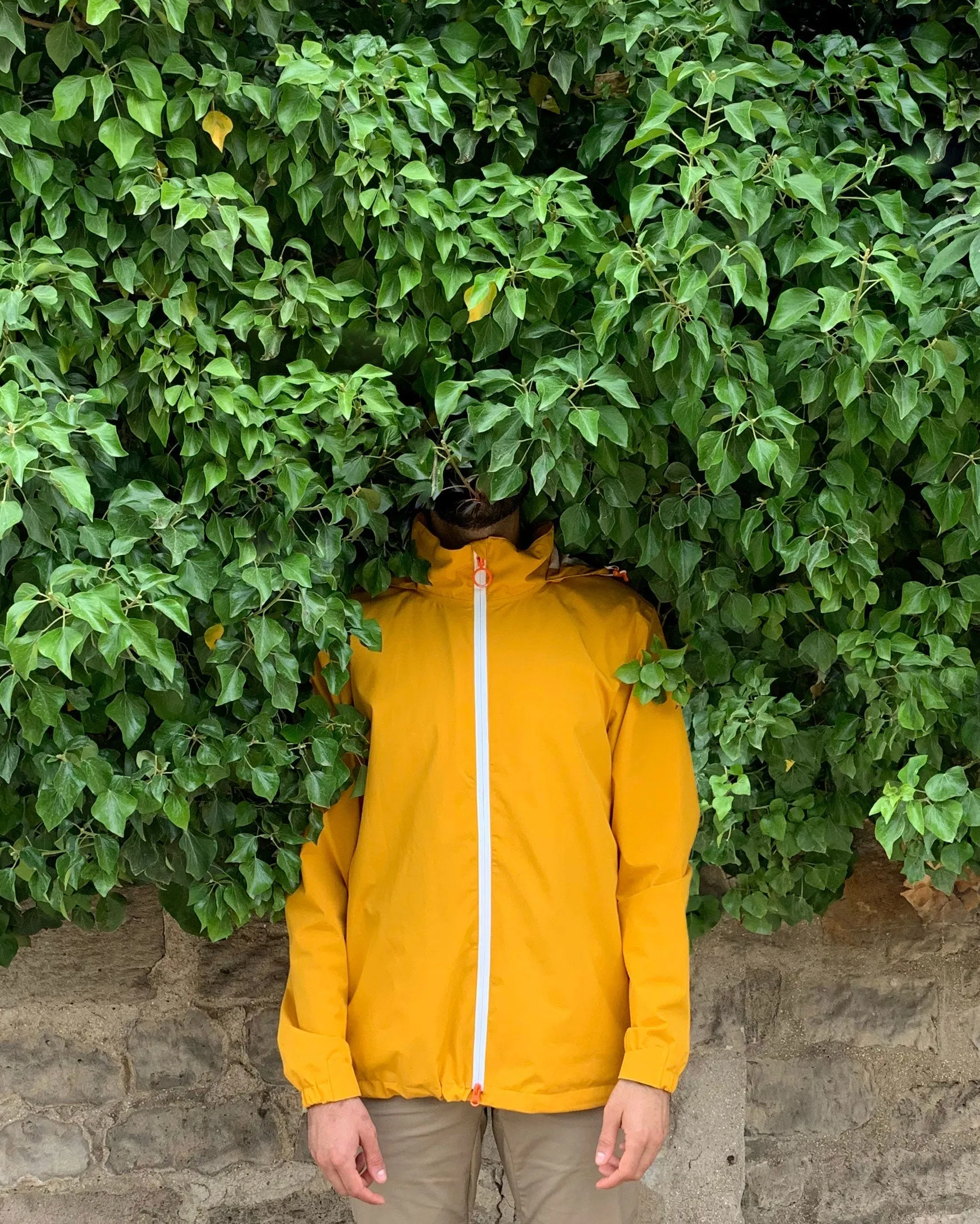 Unisex Urban Waterproof Recycled Jacket, Mustard