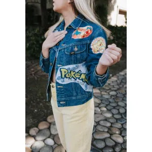 Vintage Lee Pokemon Patched Denim Jacket