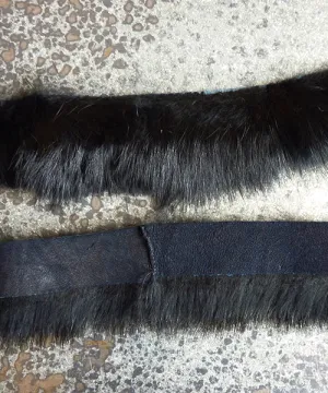 Vintage Rabbit Fur Trim - Black 2"