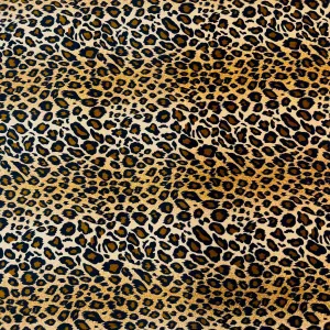 Wild Leopard Print Stretch Velvet Fabric