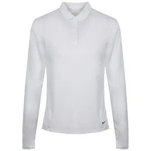 Womens Dri-Fit Victory LS Polo White - AW24