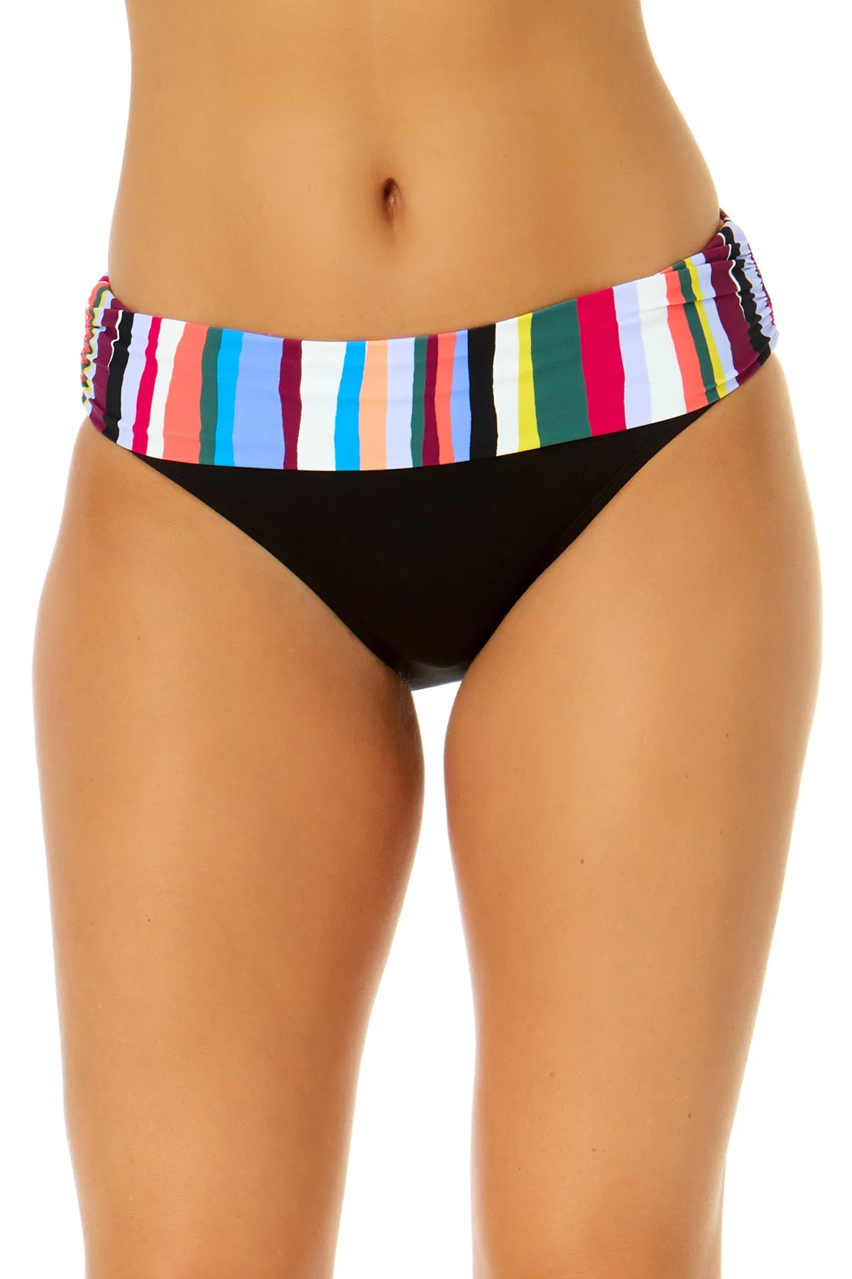 Women's Easy Breezy Stripe Printed Fold Over Bikini Bottom