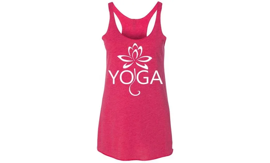 Yoga Tri-Blend Racerback Tanks Tank Top: Large